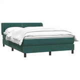Boxspring met matras fluweel donkergroen 160x220 cm