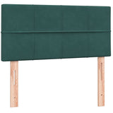 Boxspring met matras fluweel donkergroen 90x220 cm
