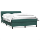 Boxspring met matras fluweel donkergroen 160x220 cm