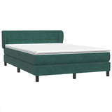 Boxspring met matras fluweel donkergroen 160x220 cm