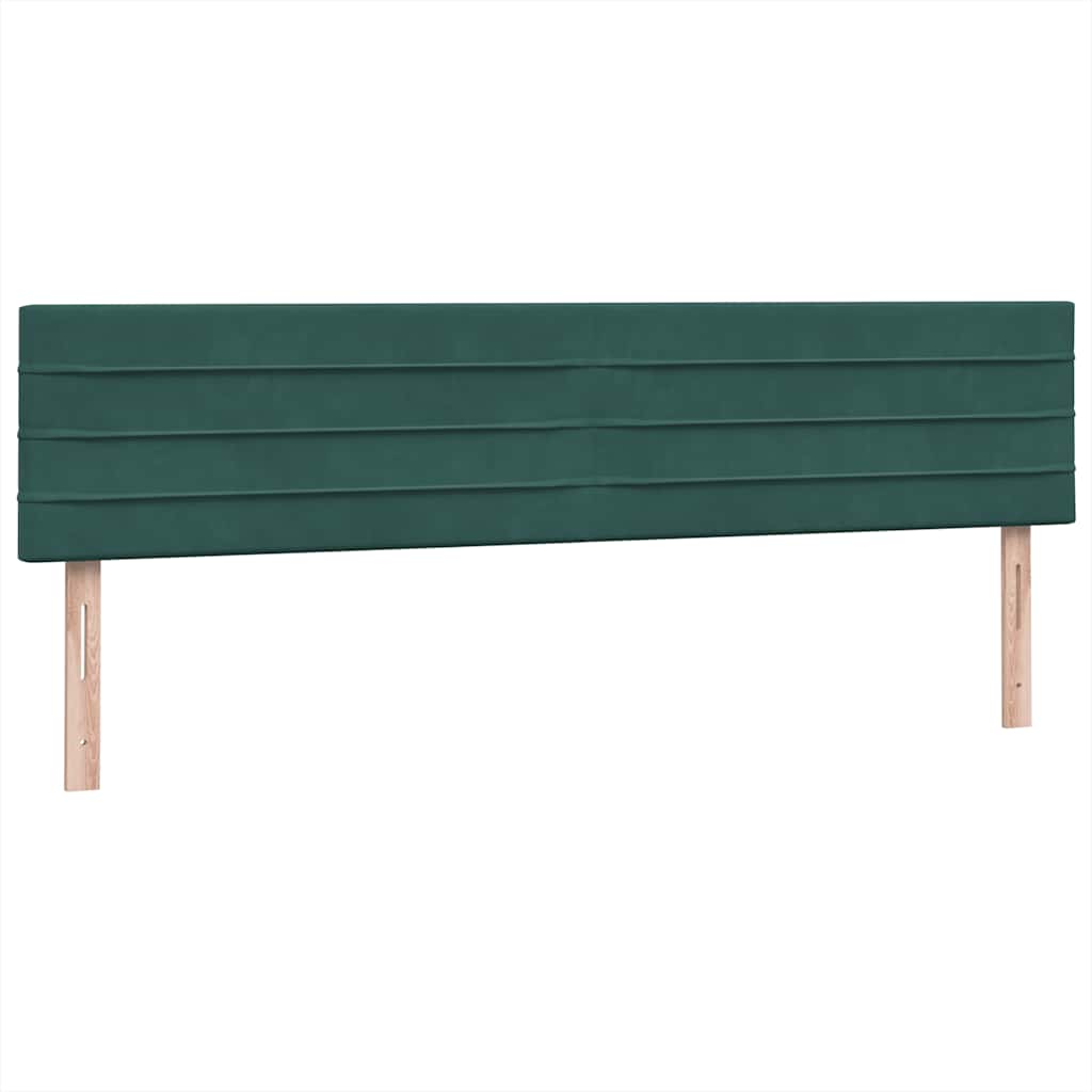 Boxspring met matrassen fluweel donkergroen 180x210 cm