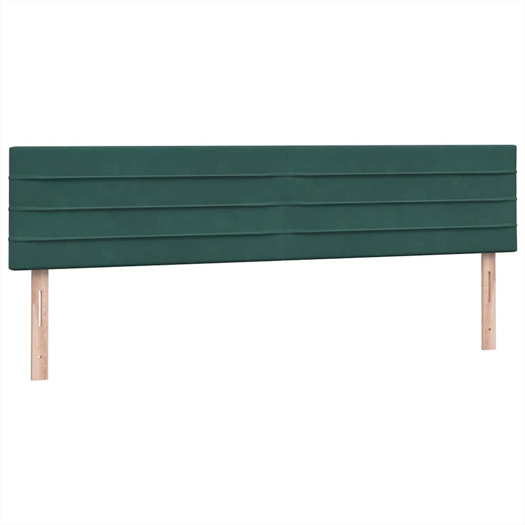 Boxspring met matrassen fluweel donkergroen 200x210 cm