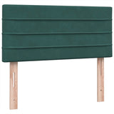 Boxspring met matras fluweel donkergroen 100x220 cm