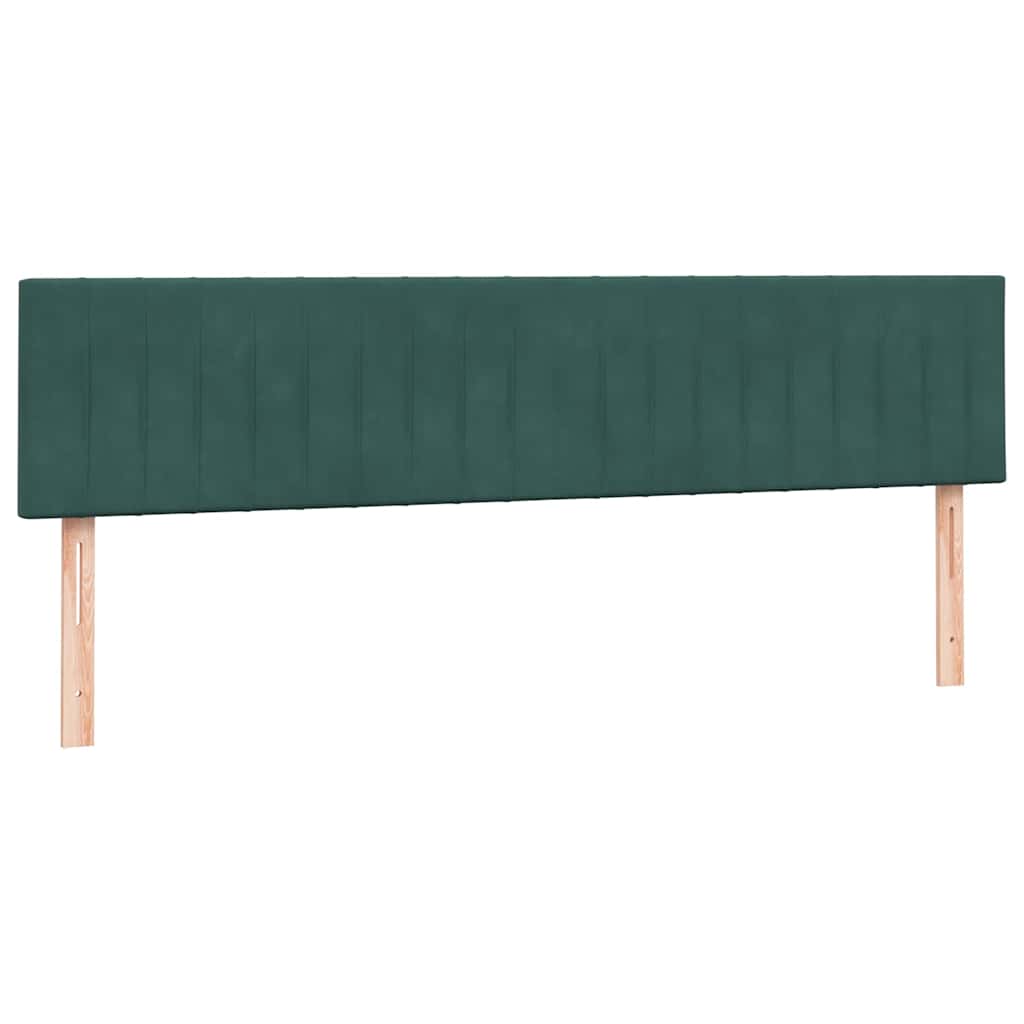 Boxspring met matrassen fluweel donkergroen 180x210 cm