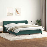 Boxspring met matrassen fluweel donkergroen 180x210 cm