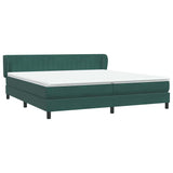 Boxspring met matrassen fluweel donkergroen 200x210 cm