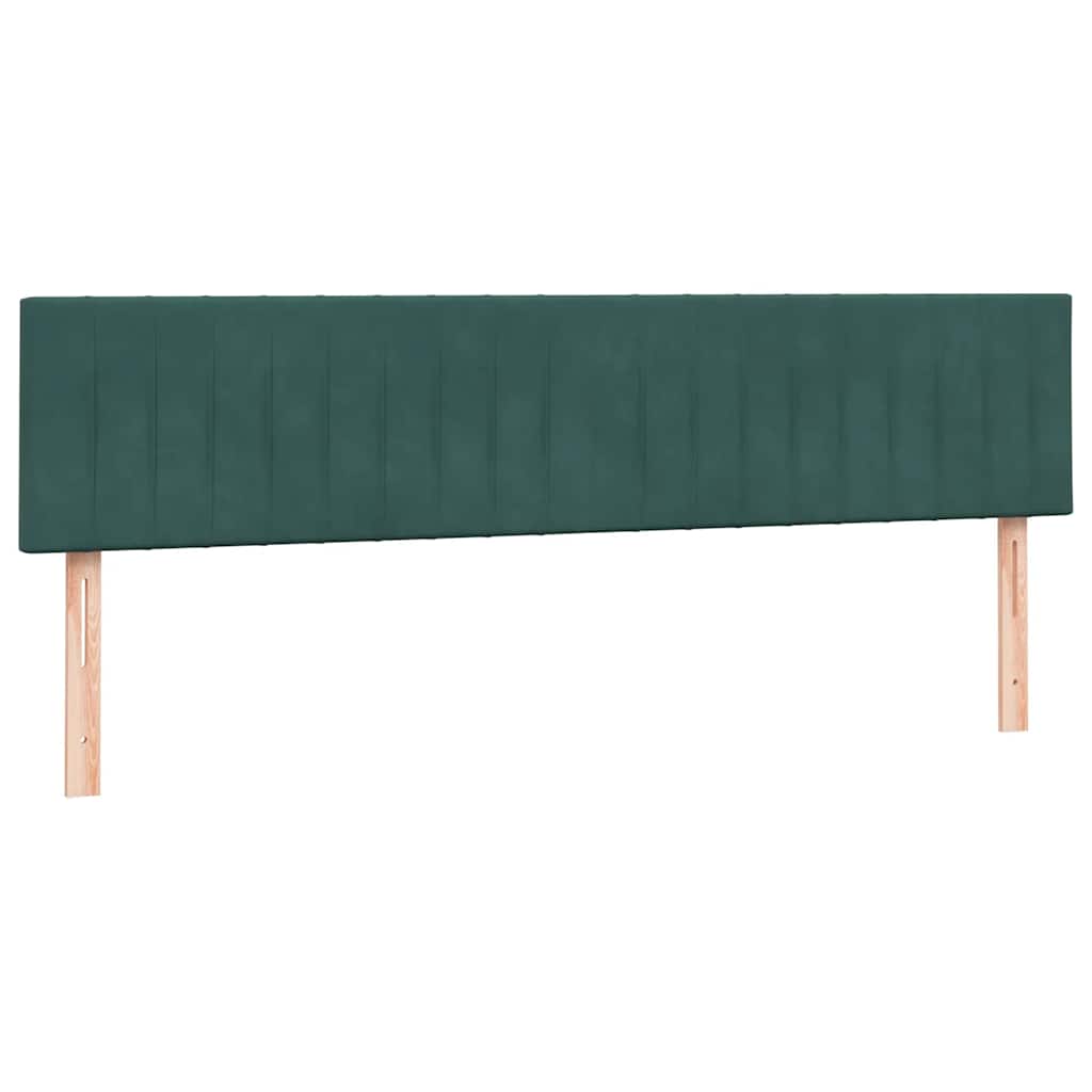 Boxspring met matrassen fluweel donkergroen 200x210 cm
