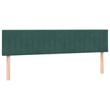 Boxspring met matrassen fluweel donkergroen 200x210 cm