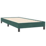 Boxspring met matras fluweel donkergroen 90x220 cm