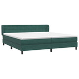 Boxspring met matrassen fluweel donkergroen 180x210 cm