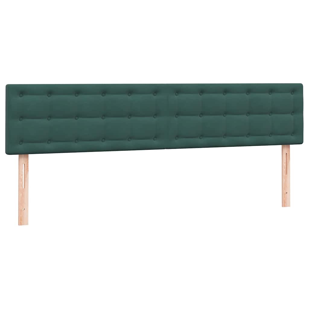 Boxspring met matrassen fluweel donkergroen 200x210 cm