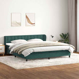 Boxspring met matrassen fluweel donkergroen 200x210 cm