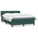 Boxspring met matras fluweel donkergroen 160x220 cm
