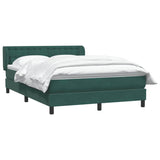 Boxspring met matras fluweel donkergroen 160x220 cm