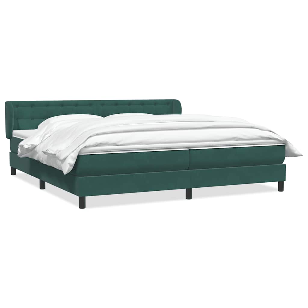 Boxspringbed met matrassen 180x220 cm fluweel donkergroen