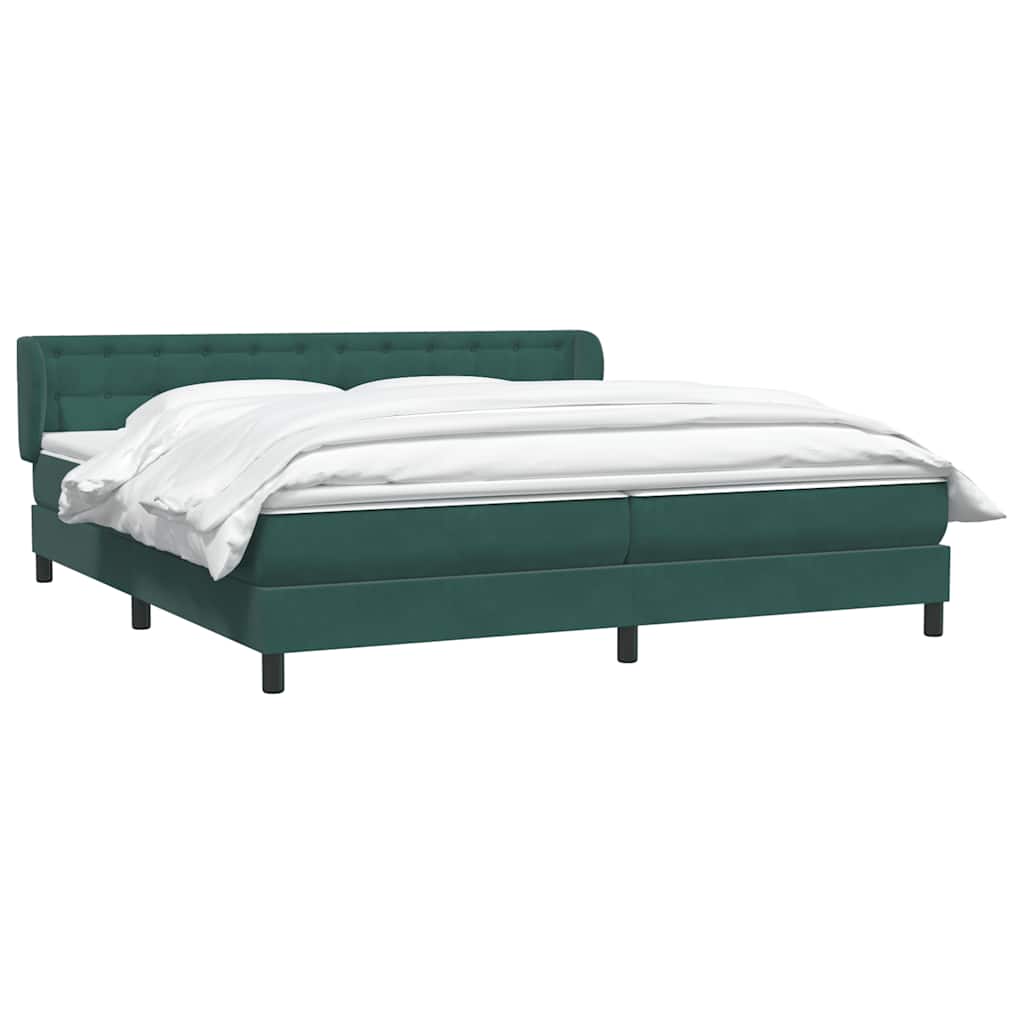 Boxspringbed met matrassen 180x220 cm fluweel donkergroen
