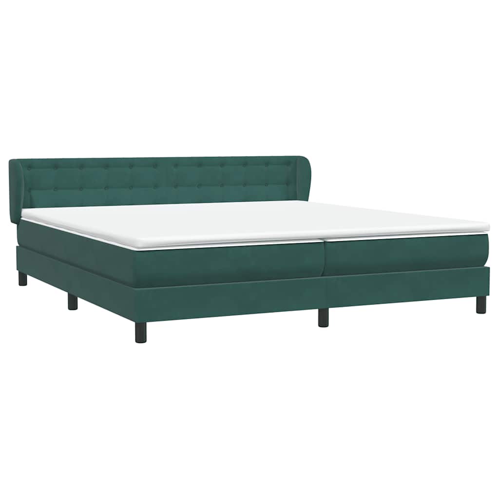 Boxspringbed met matrassen 180x220 cm fluweel donkergroen