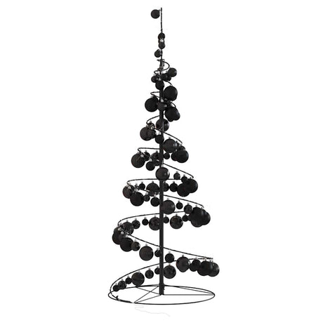 Kerstboom lichtkegel met kerstballen 80 LED's warmwitte 120 cm - AllerleiShop