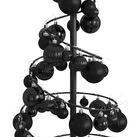 Kerstboom lichtkegel met kerstballen 80 LED's warmwitte 120 cm - AllerleiShop