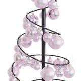 Kerstboom lichtkegel met kerstballen 80 LED's warmwitte 120 cm - AllerleiShop