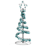 Kerstboom lichtkegel met kerstballen 80 LED's warmwitte 120 cm - AllerleiShop