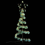 Kerstboom lichtkegel met kerstballen 80 LED's warmwitte 120 cm - AllerleiShop