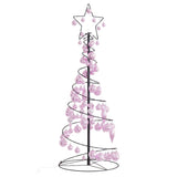 Kerstboom lichtkegel met kerstballen 80 LED's warmwitte 120 cm - AllerleiShop