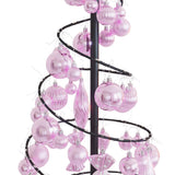 Kerstboom lichtkegel met kerstballen 80 LED's warmwitte 120 cm - AllerleiShop