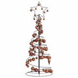 Kerstboom lichtkegel met kerstballen 80 LED's warmwitte 120 cm - AllerleiShop