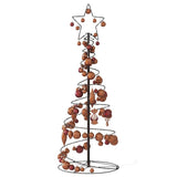 Kerstboom lichtkegel met kerstballen 80 LED's warmwitte 120 cm - AllerleiShop