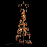 Kerstboom lichtkegel met kerstballen 80 LED's warmwitte 120 cm - AllerleiShop