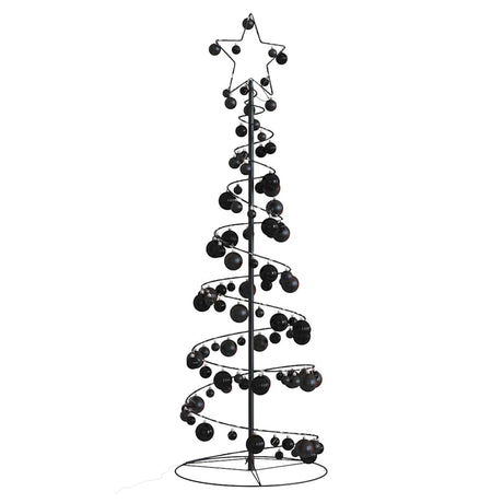 Kerstboom lichtkegel met kerstballen 100 LED's warmwitte 150 cm - AllerleiShop