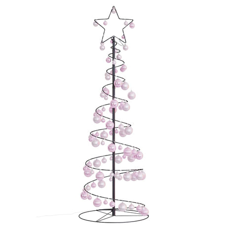 Kerstboom lichtkegel met kerstballen 100 LED's warmwitte 150 cm - AllerleiShop