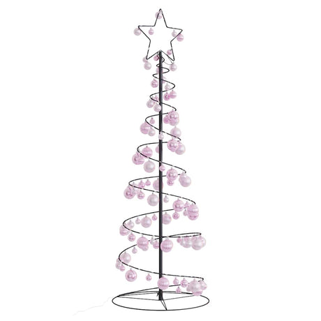 Kerstboom lichtkegel met kerstballen 100 LED's warmwitte 150 cm - AllerleiShop