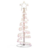 Kerstboom lichtkegel met kerstballen 100 LED's warmwitte 150 cm - AllerleiShop