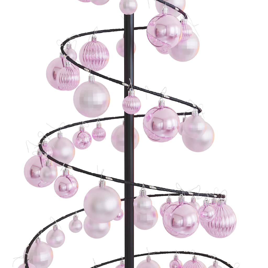 Kerstboom lichtkegel met kerstballen 100 LED's warmwitte 150 cm - AllerleiShop