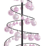 Kerstboom lichtkegel met kerstballen 100 LED's warmwitte 150 cm - AllerleiShop