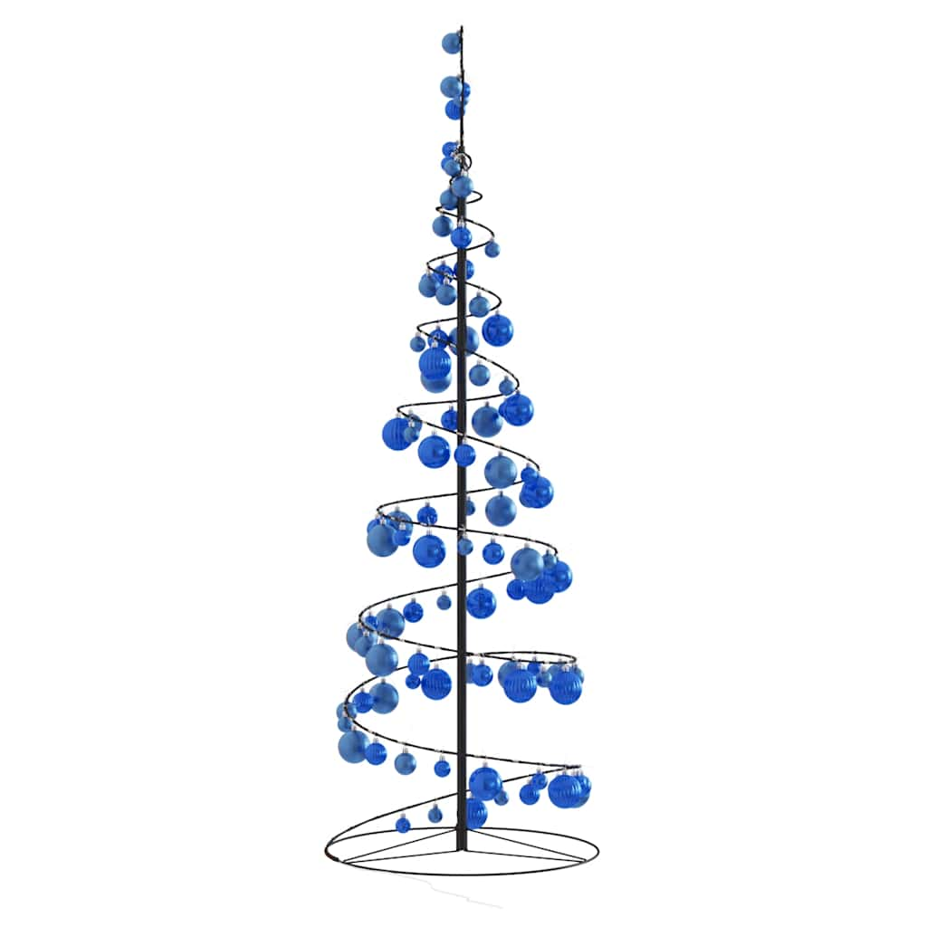 Kerstboom lichtkegel met kerstballen 100 LED's warmwitte 150 cm - AllerleiShop