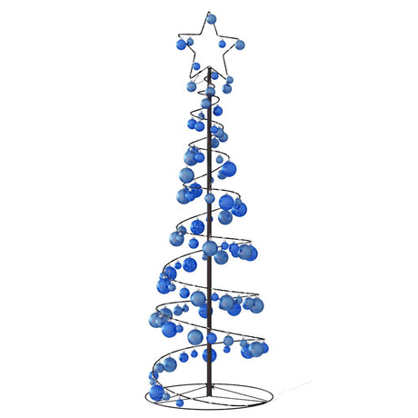 Kerstboom lichtkegel met kerstballen 100 LED's warmwitte 150 cm - AllerleiShop