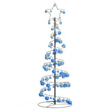 Kerstboom lichtkegel met kerstballen 100 LED's warmwitte 150 cm - AllerleiShop