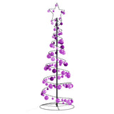 Kerstboom lichtkegel met kerstballen 100 LED's warmwitte 150 cm - AllerleiShop