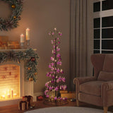 Kerstboom lichtkegel met kerstballen 100 LED's warmwitte 150 cm - AllerleiShop