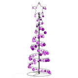 Kerstboom lichtkegel met kerstballen 100 LED's warmwitte 150 cm - AllerleiShop