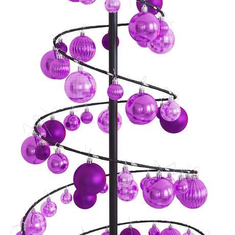 Kerstboom lichtkegel met kerstballen 100 LED's warmwitte 150 cm - AllerleiShop