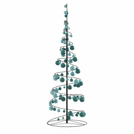 Kerstboom lichtkegel met kerstballen 100 LED's warmwitte 150 cm - AllerleiShop