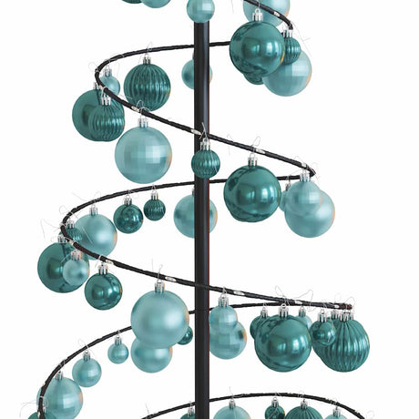 Kerstboom lichtkegel met kerstballen 100 LED's warmwitte 150 cm - AllerleiShop