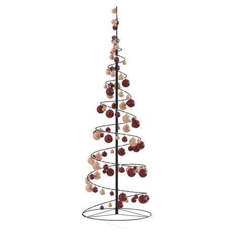 Kerstboom lichtkegel met kerstballen 100 LED's warmwitte 150 cm - AllerleiShop