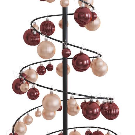 Kerstboom lichtkegel met kerstballen 100 LED's warmwitte 150 cm - AllerleiShop