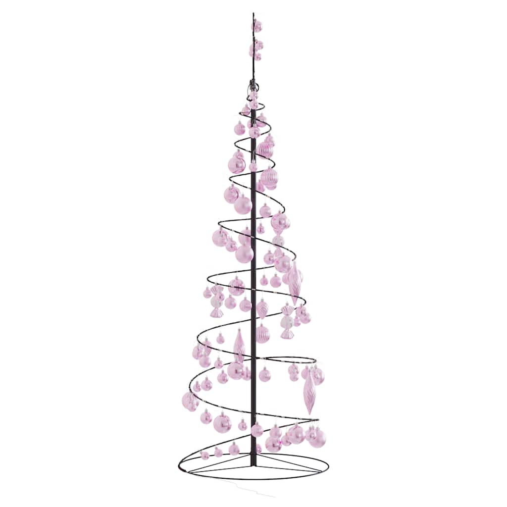 Kerstboom lichtkegel met kerstballen 100 LED's warmwitte 150 cm - AllerleiShop