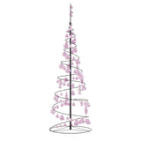 Kerstboom lichtkegel met kerstballen 100 LED's warmwitte 150 cm - AllerleiShop